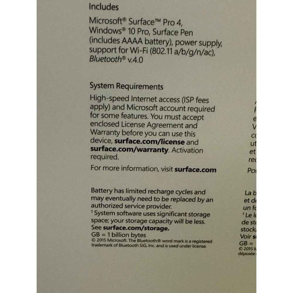 Surface Pro 5 i5-6300U 8GB‎ RAM 256 SSD w/ Keyboard And Box, No Pen